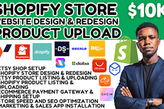 create shopify dropshipping store with fast selling product via dsers oberlo etc