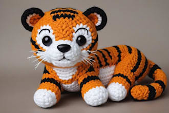 write detailed amigurumi crochet pattern, knitting pattern for your online shop