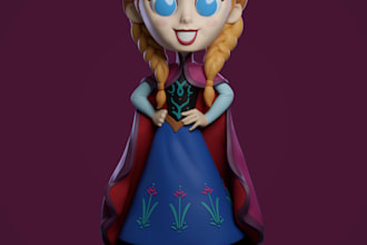 sculpt 3d model character, toys, miniatures, and action figures for 3d printing