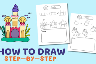 how to draw book for kids step by step hand drawn