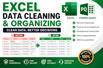 clean, format, and organize excel spreadsheets