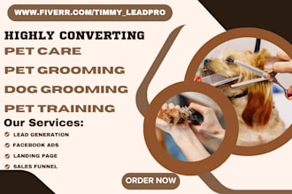 generate pet care pet grooming leads dog grooming pet training leads sale funnel