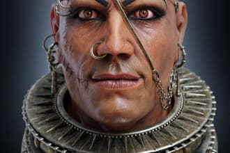 do 3dmodeling sculpting  texturing uv lighting  rendering