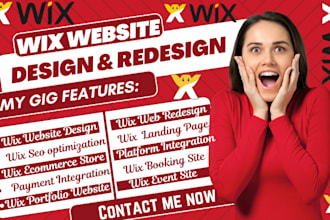 make wix website design build wix website redesign wix studio wix landing page