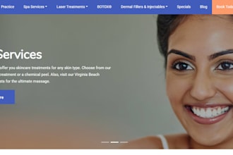 design healthcare website aesthetics clinic website medical spa website