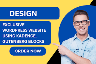 design exclusive wordpress website using kadence block gutenberg editor website