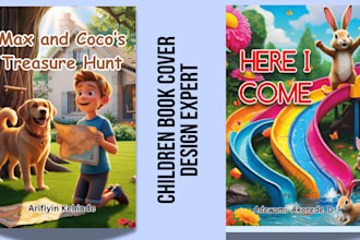design children book cover, paperback, audiobook, storybook for amazon kindle