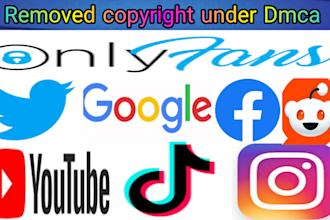 send dmca takedown notice to remove tiktok,reddit,ig,fb,yt,google,x walmat etsy