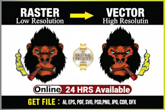 do best vector tracing for printing in ai eps pdf png svg
