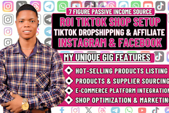 tiktok shop, instagram shop, facebook shop, tiktok shop dropshipping,tiktok shop