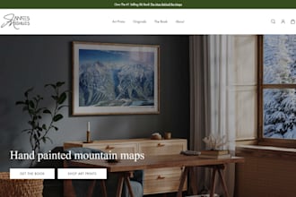design sleek wall art shopify store artwork website home decor ecommerce website
