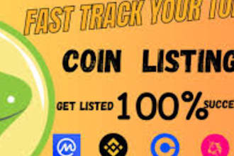 list token on top 30 trending listing platforms with high investors visibility