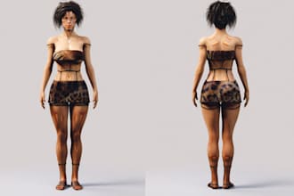 3d realistic game character, stylized model, shapr3d, animate 3d,nsfw, ue5 rig