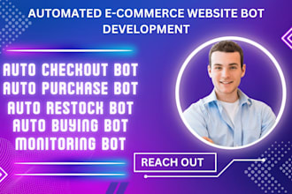 visualize custom auto checkout bot, auto buying bot, auto purchase bot, mass dm