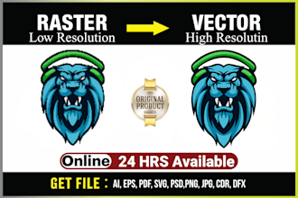 do vector tracing, redraw, redesign and convert to vector logo