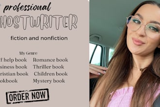 be your self help bookwriter romance, memoir and children ebook ghostwriter
