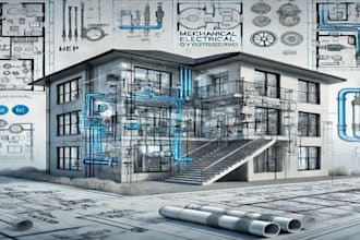 prepare architectural and construction drawings including mep for permits