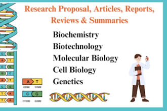 write content for molecular biology, biochemistry and biotechnology