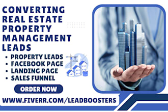 generate real estate leads property management real estate agent landing page
