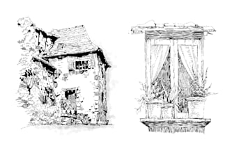 redraw and trace your images in pencil sketch style