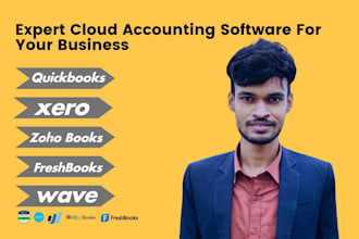 setup and do bookkeeping in quickbooks, xero,wave,zohobooks,freshbooks