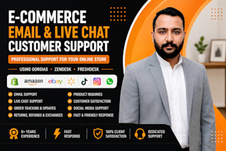provide professional ecommerce email and live chat support