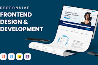 custom frontend development HTML, CSS, js, bootstrap
