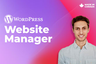 provide wordpress website maintenance and be your website manager