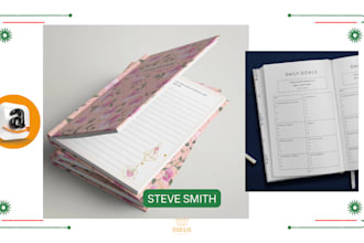 design or format your amazon KDP journal, planner, or notebook in canva