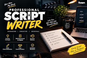 write professional script for your youtube video