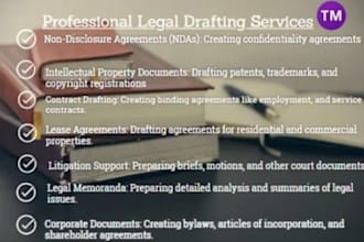 draft legal contract, ndas, ips, commercial agreements