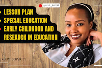 do lesson plan, early childhood, special education and research in education