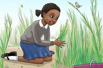 illustrate cute african american children book illustration