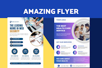 design digital business pamphlet flyer poster create company profile brochure uk