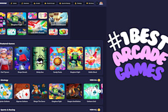 build the best online arcade gaming website with 1000 games