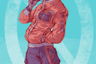 digitally illustrate your original character or fan art