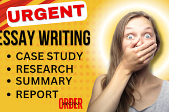 do essay writing, research, summary, report, case study