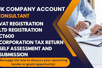 prepare uk vat return ct600 uk corporation tax uk company account  hmrc uk ltd