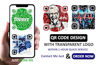generate a custom qr code design with your logo in 1 hour