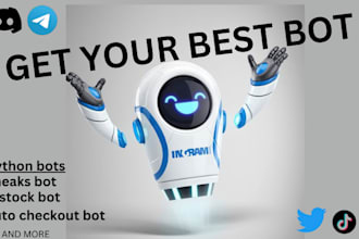 develop sneak bot, checkout bot, vintd bot, purchasing, restock bot, cart bot