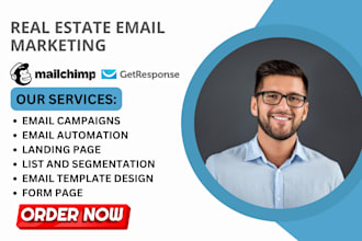 be your be your real estate email marketer and mailchimp, get response expert