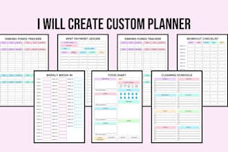 do digital planner, printable planner and journal template