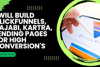 build a high converting clickfunnels, kajabi and kartra landing page
