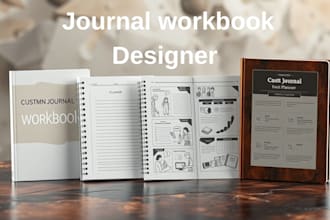create custom design journal workbook planner book design ebook design