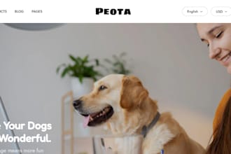 build pet grooming website pet products shopify store animal food dropshipping