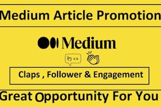 do organic promotion for your medium article and massive follower