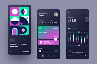 do fintech ui ux, fintech app design, fintech mobile ui ux design with figma