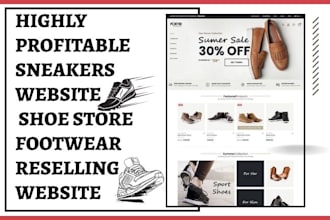 design sneakers website shoe shopify store footwear sneakers reselling website