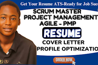 write scrum master, project manager, pmp resume writing