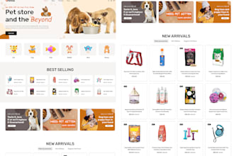 build shopify pet care website pet store animal care clinic shelter website